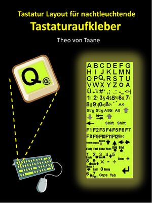 cover image of Sehschwäche--Tastaturlayout (deutsch, extra große Schriftzeichen) für nachtleuchtende Tastaturaufkleber